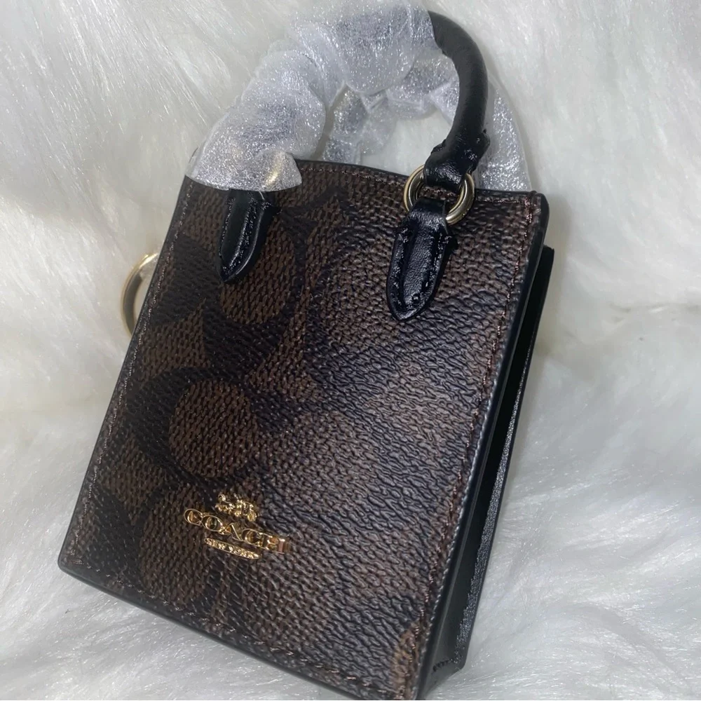 Coach North/South Mini Tote Bag Charm - Picture 3 of 10